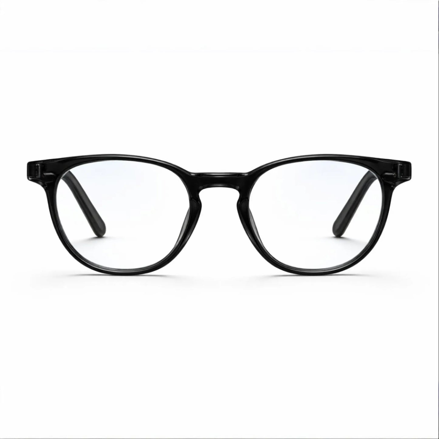 Bekhly Blaulichtfilter Brille rund schwarz Frontansicht