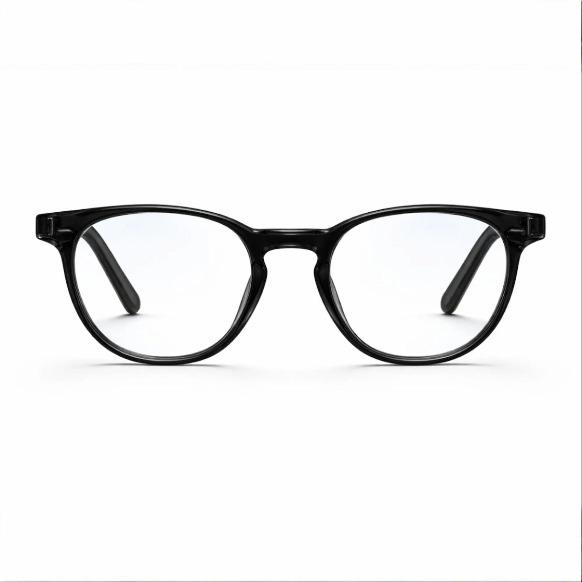 Bekhly Blaulichtfilter Brille rund schwarz Frontansicht