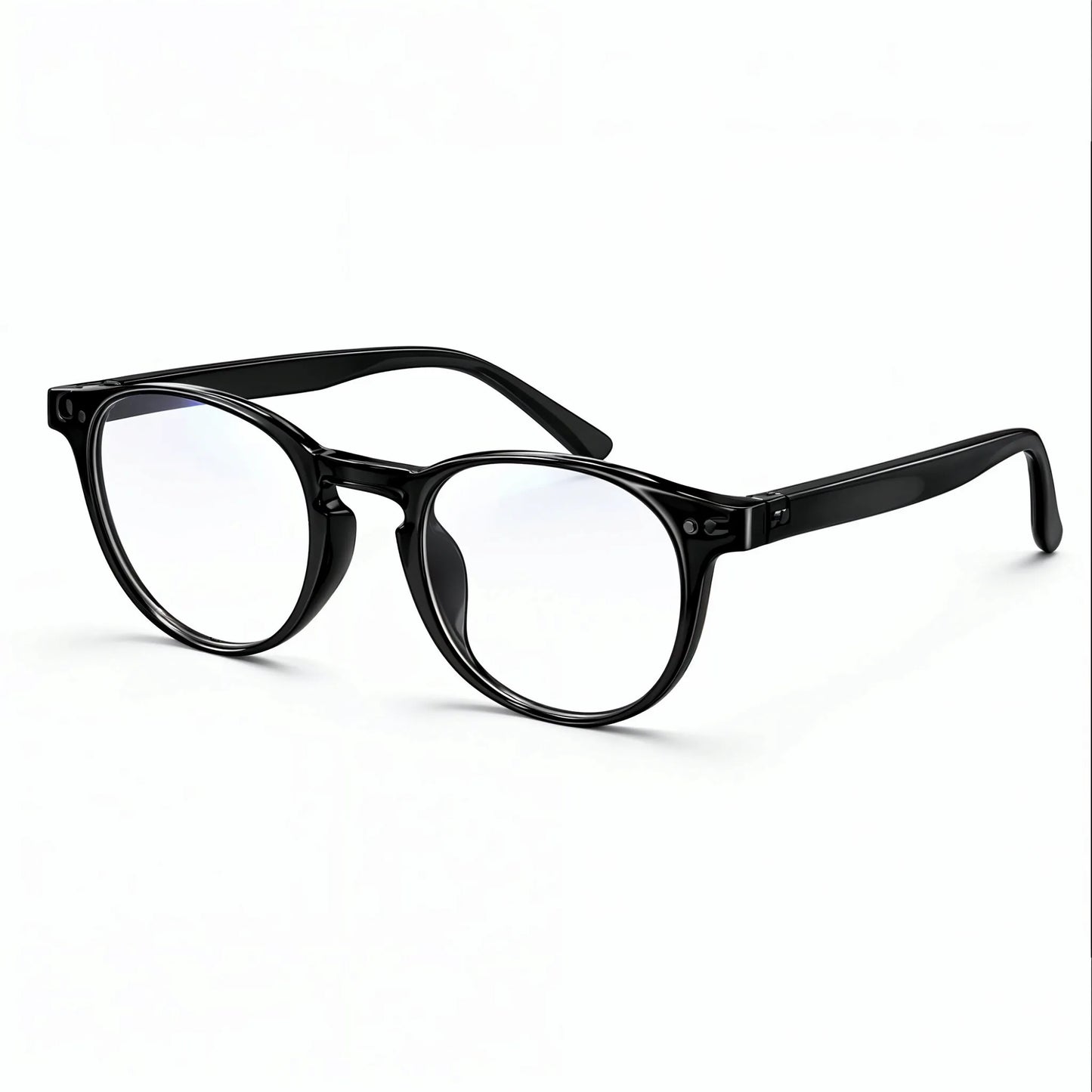 Bekhly Blaulichtfilter Brille rund schwarz Seitenansicht
