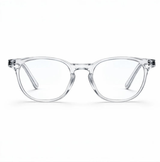 Bekhly Blaulichtfilter Brille rund transparent Frontansicht