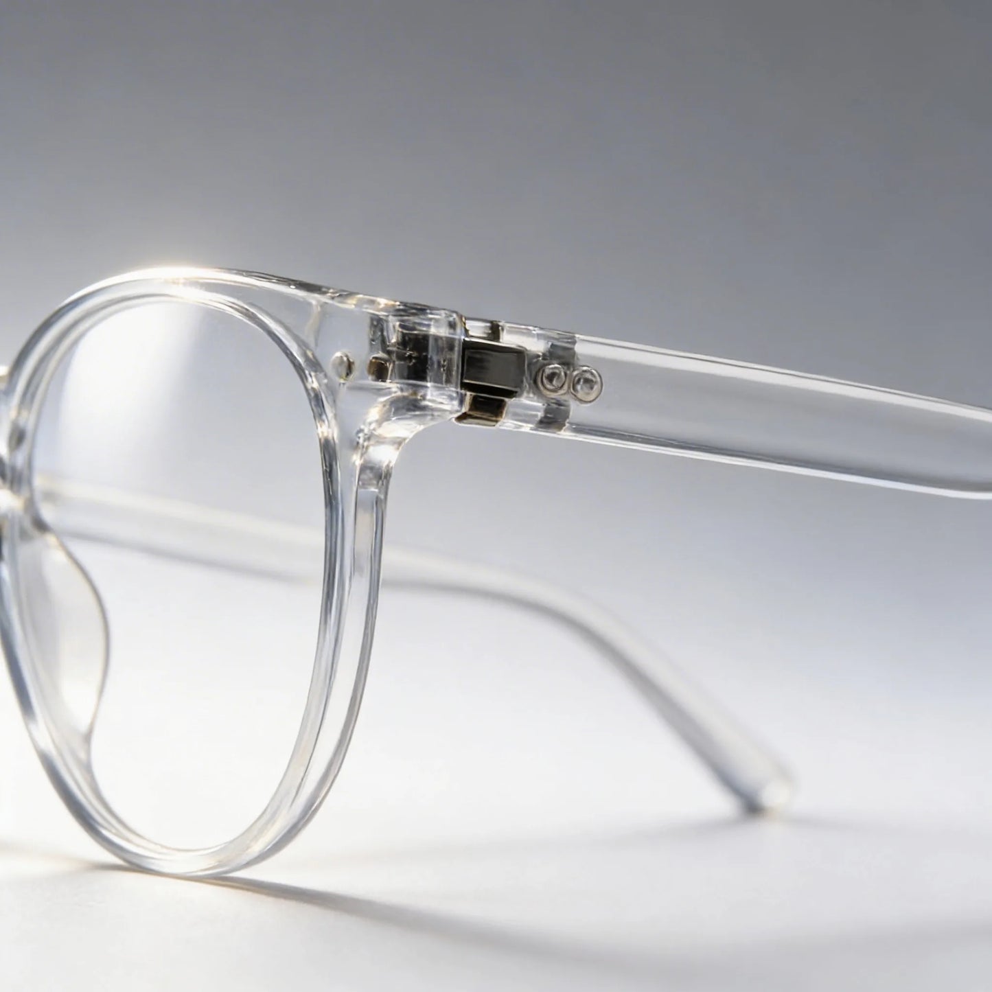 Bekhly Blaulichtfilter Brille rund transparent Detailansicht