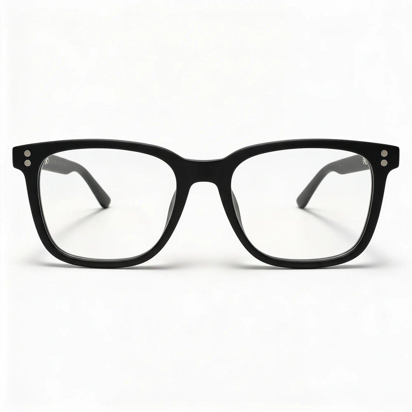 Bekhly Blaulichtfilter Brille eckig schwarz frontansicht