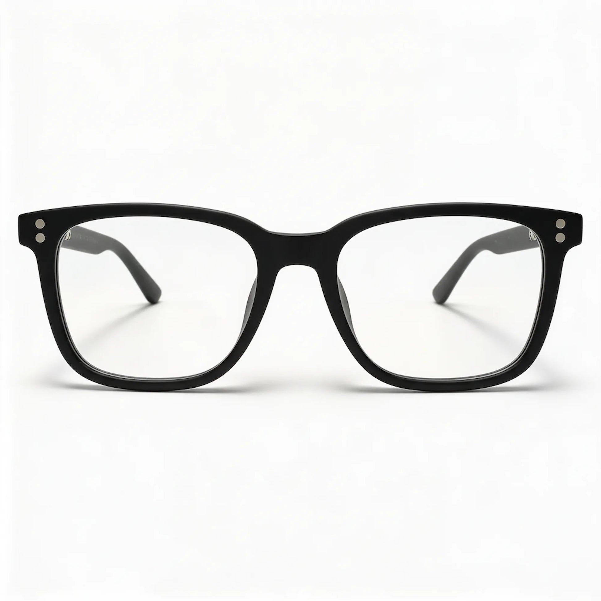 Bekhly Blaulichtfilter Brille eckig schwarz frontansicht