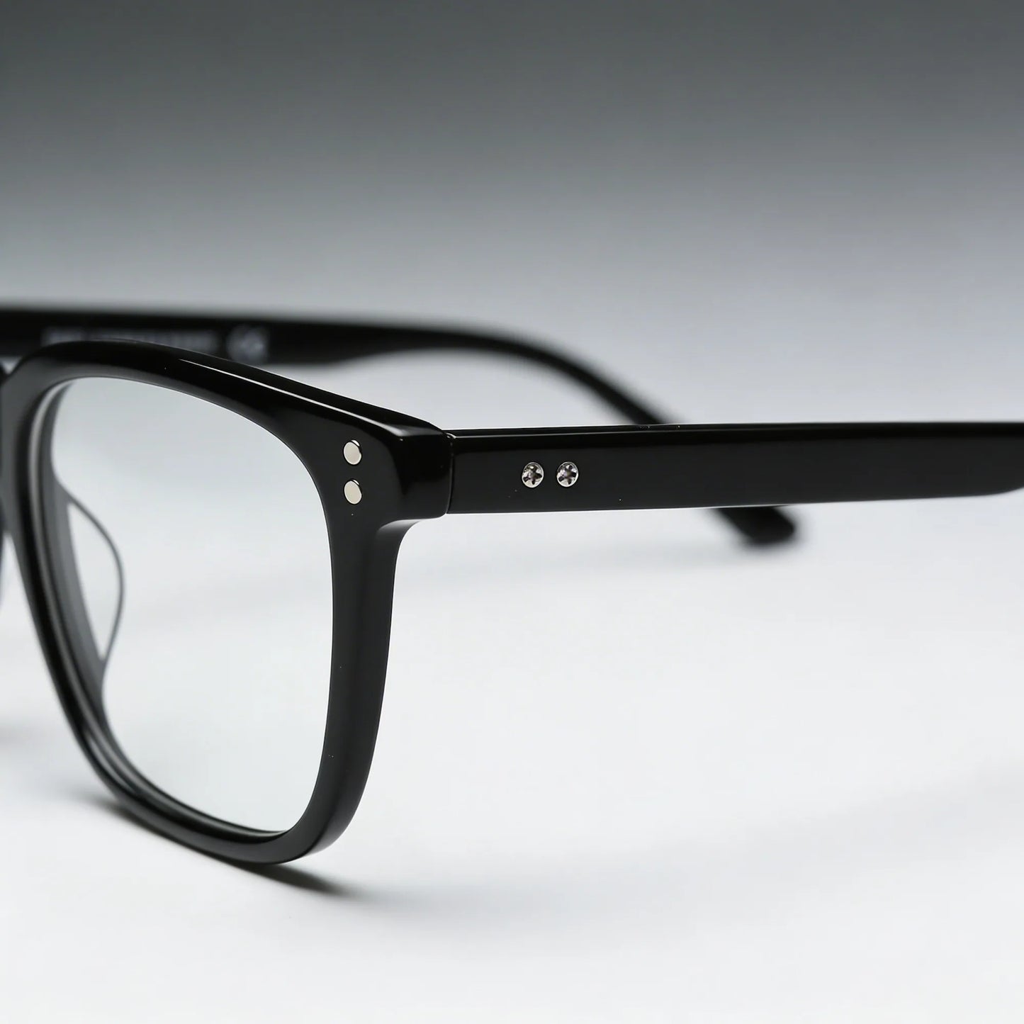 Bekhly Blaulichtfilter Brille eckig schwarz detailaufnahme