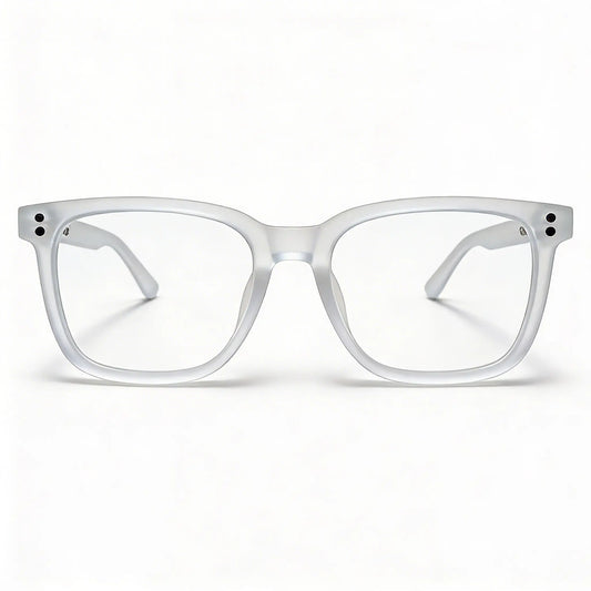 Bekhly Blaulichtfilter Brille eckig transparent Frontansicht