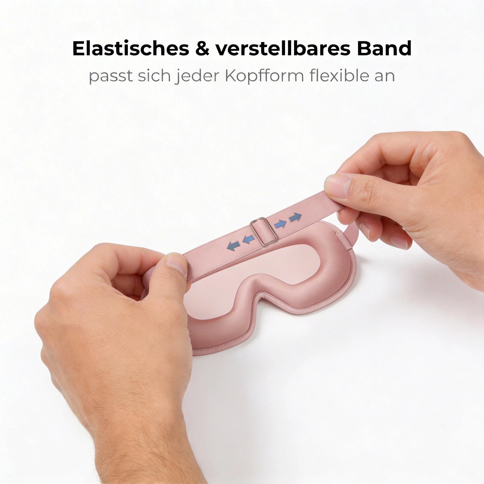 Elastisches und verstellbares Band der rosa Bekhly Schlafmask